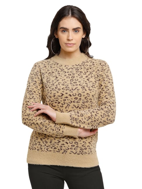 Global Republic Beige Animal Print Pullover-picture-21
