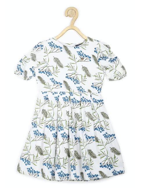 Allen Solly Junior White Printed Dress