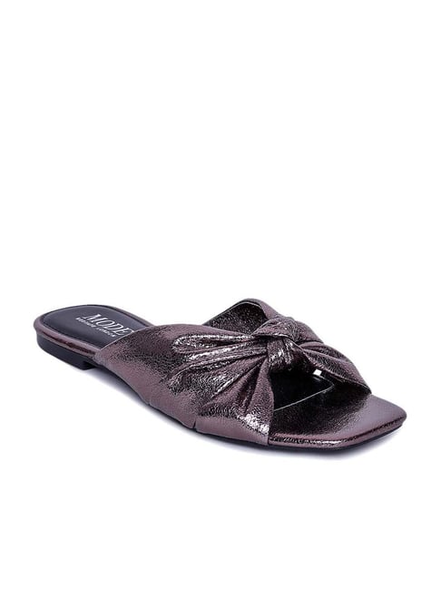 Mode by Red Tape Women's Gun Metal Casual Sandals