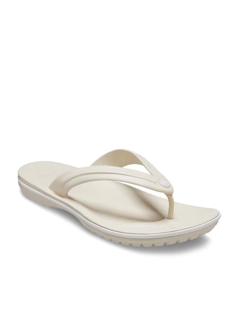 Crocs Men's Off White Flip Flops