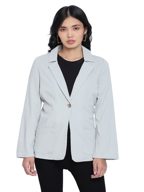 Oxolloxo Light Grey Regular Fit Blazer