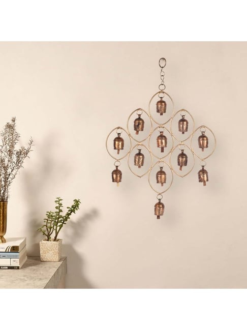 Unravel India Golden Copper Windchime - Set of 1-picture-28
