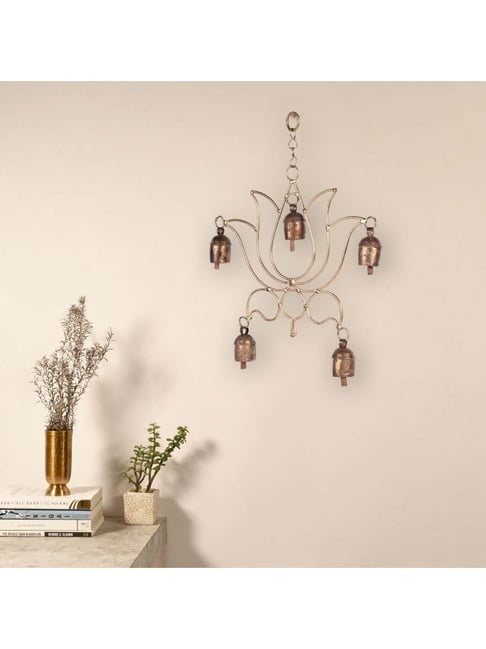 Unravel India Golden Copper Windchime - Set of 1-picture-29