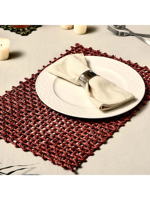 Unravel India Red Sabai grass Placemat - Set of 2