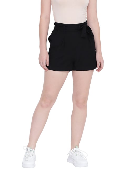 Oxolloxo Black Cotton Shorts-picture-15