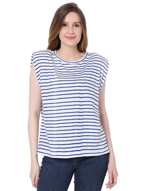 Vero Moda White Striped T-Shirt