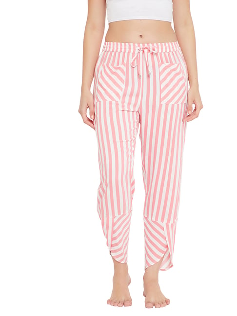 Pink and best sale white striped pajamas