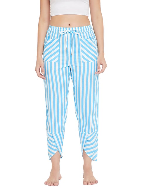 Blue and white 2025 striped pyjamas womens