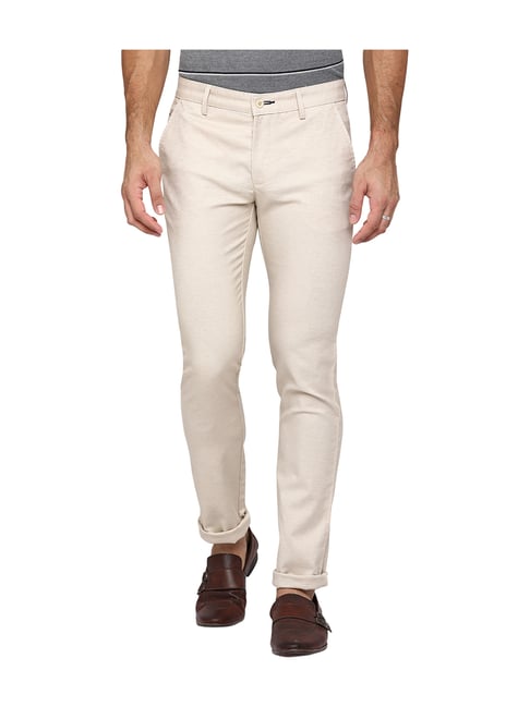 Greenfibre Formal Trousers  Buy Greenfibre Men Solid Fawn Poly Viscose  Slim Fit Formal Trouser Online  Nykaa Fashion