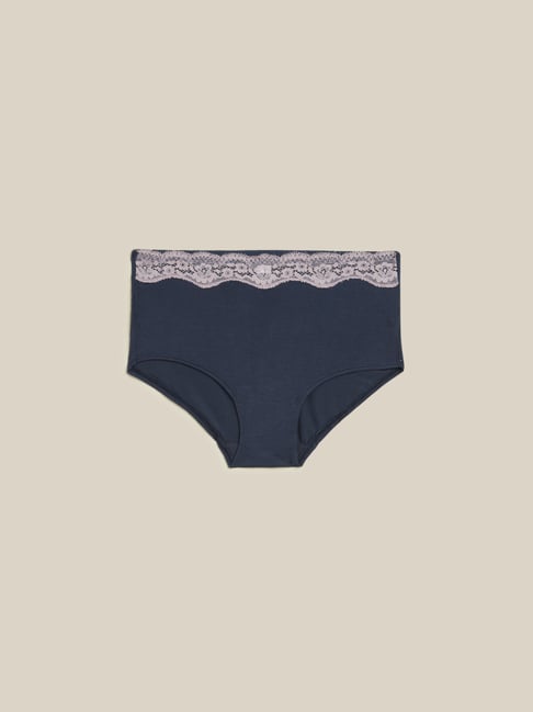Wunderlove by Westside Navy Lace Detail Full Briefs Price in India