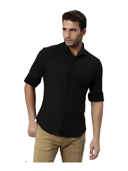 Buy Rare Rabbit Black Regular Fit Shirt 