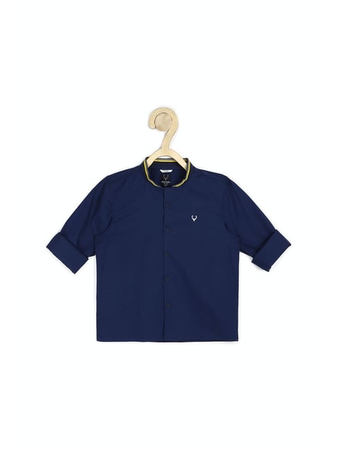 Allen Solly Junior Navy Solid Shirt