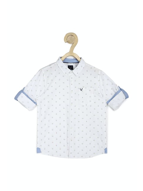 Allen Solly Junior White Printed Shirt