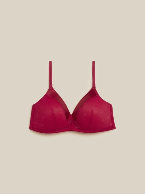 Wunderlove by Westside Red Dotted Padded Bra Price in India