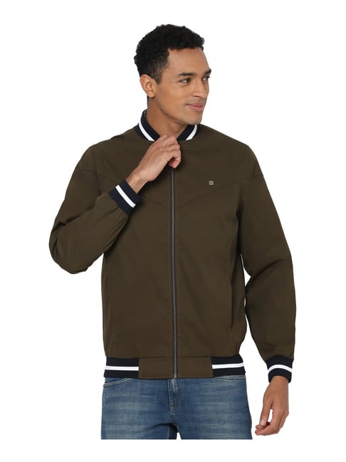 Buy Men Green Solid Full Sleeves Casual Jacket Online - 743188 | Allen Solly