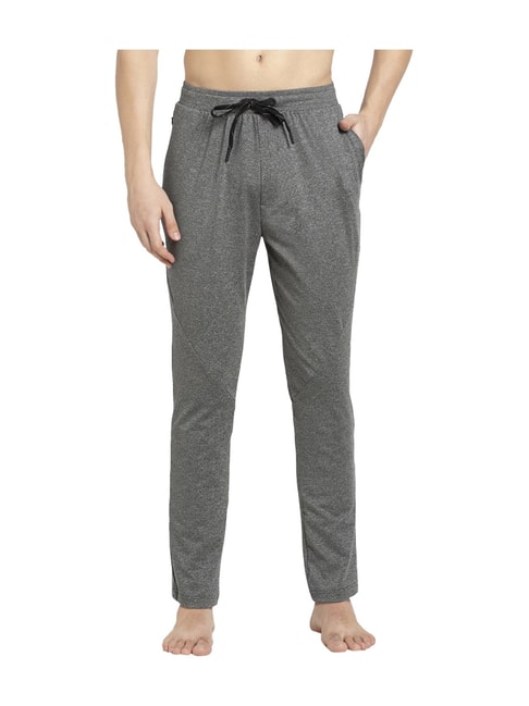 Buy Men Grey Solid Slim Fit Casual Track Pants Online - 696432 | Van Heusen