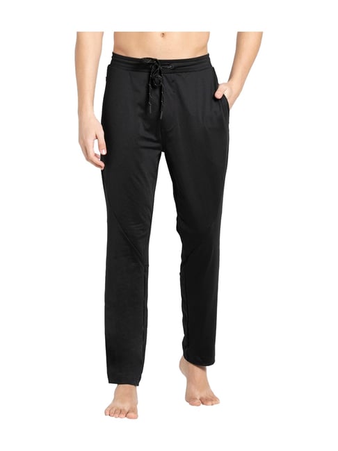 Buy Jockey Black Slim Fit Solid Track Pants for Men Online @ Tata CLiQ