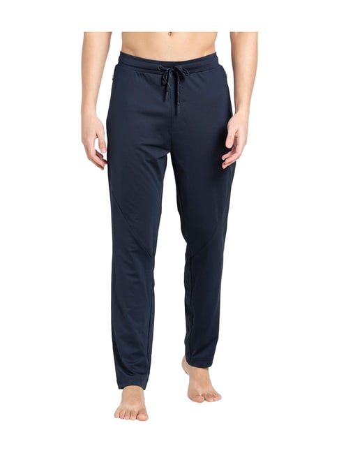 Buy Jockey Blue Slim Fit Solid Track Pants for Men Online @ Tata CLiQ