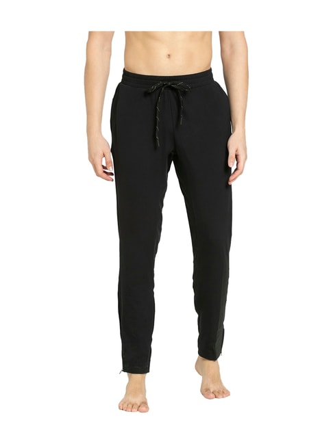Buy Men's Super Combed Cotton Rich Straight Fit Trackpants with Side and  Back Pockets - Black & Grey Melange 9508 | Jockey India