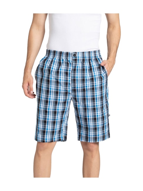 Jockey Men's Mercerized Cotton Woven Fabric Regular Fit Checkered Bermuda –  Online Shopping site in India