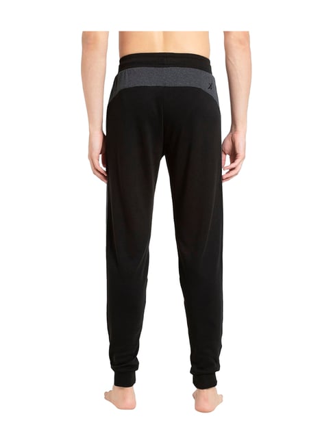 Buy Men's Super Combed Cotton Rich Slim Fit Joggers with Zipper Pockets -  Charcoal Melange AM02