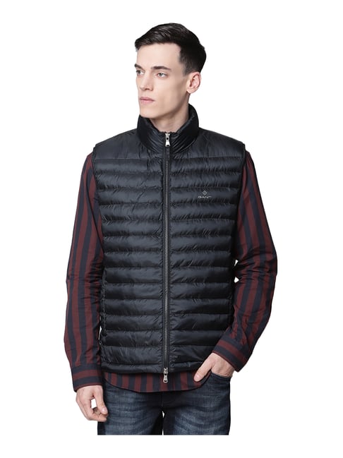 Buy GANT Black Quilted High Neck Jacket for Men's Online Tata CLiQ
