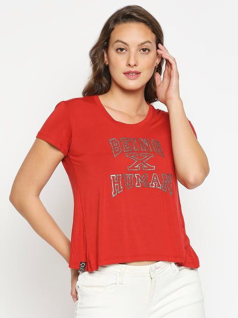 Being human red t shirt best sale