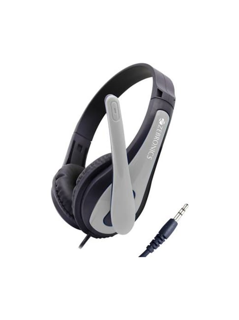 Zebronics Zeb Bolt Wired Headset On The Ear - Grey