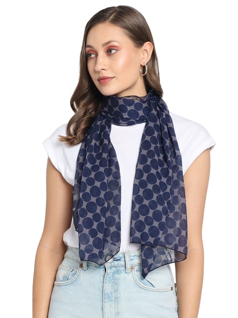 Trend Arrest Blue Printed Scarf