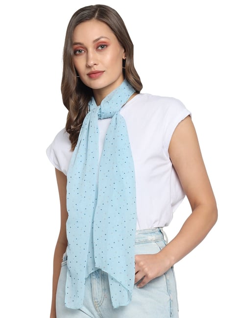 Trend Arrest Blue Printed Scarf