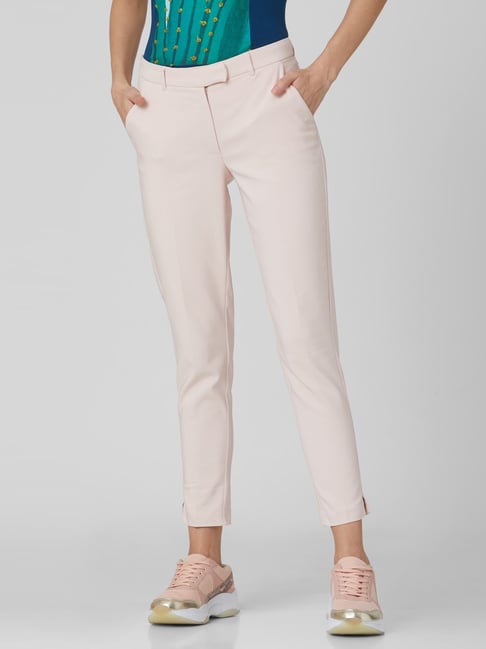 Vero Moda Beige Mid Rise Pants