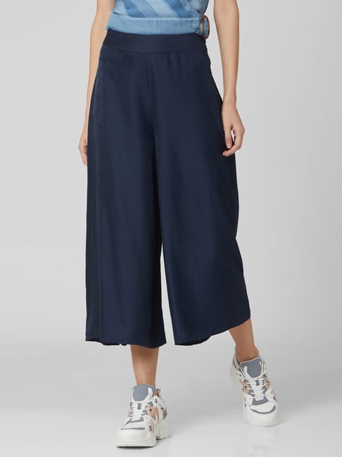 Vero Moda Navy Mid Rise Culottes