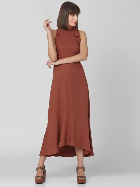 Vero Moda Brown A-Line Dress Price in India