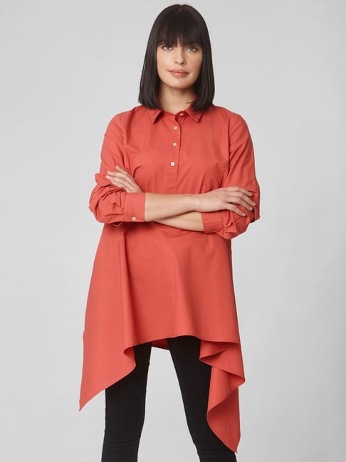 Vero Moda Garnet Rose Cotton Tunic