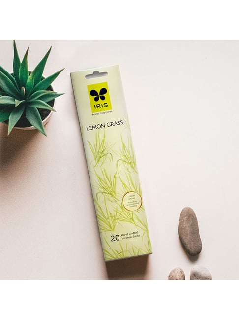 IRIS Yellow Lemongrass Handcrafted Incense Sticks - 20 Pieces