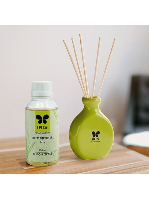 IRIS Green Lemongrass Reed Diffuser Refill Set
