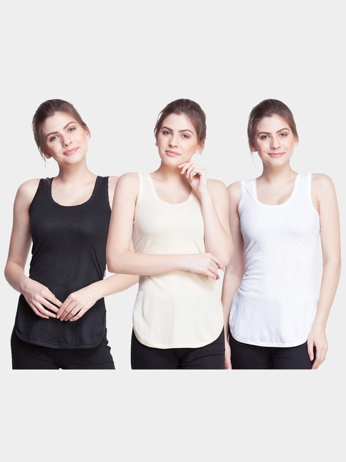 Rupa Jon Assorted Tank top for Women (Pack of 5),Size XL