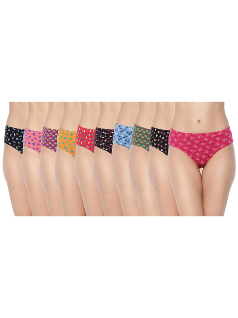 Dollar Missy Multicolor Cotton Panty Set - Pack of 10-image-35