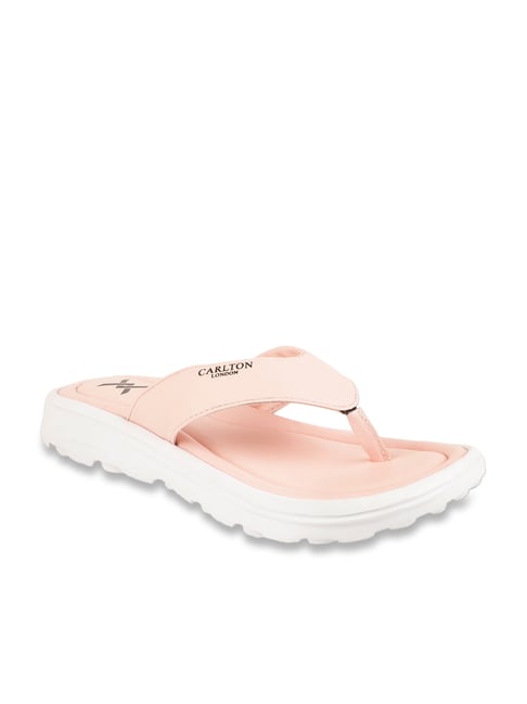 Carlton London Women's Pink Thong Sandals