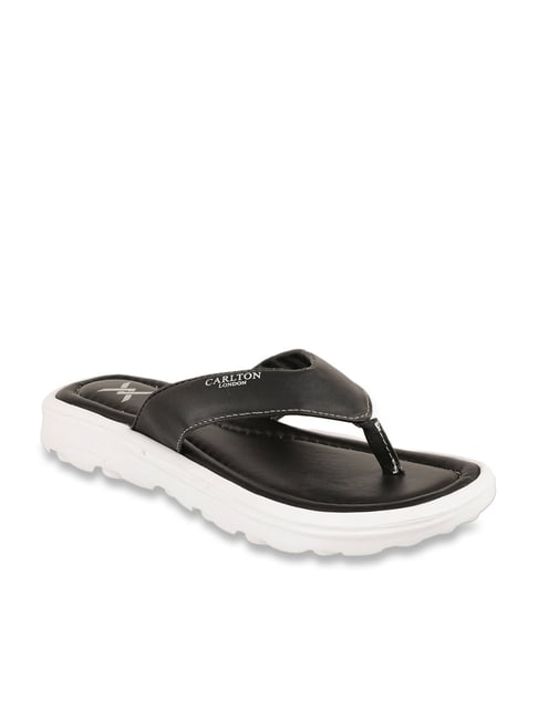 Carlton London Women's Black Thong Sandals