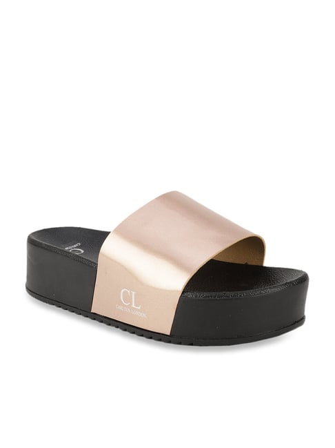 Carlton London Women's Golden Slides