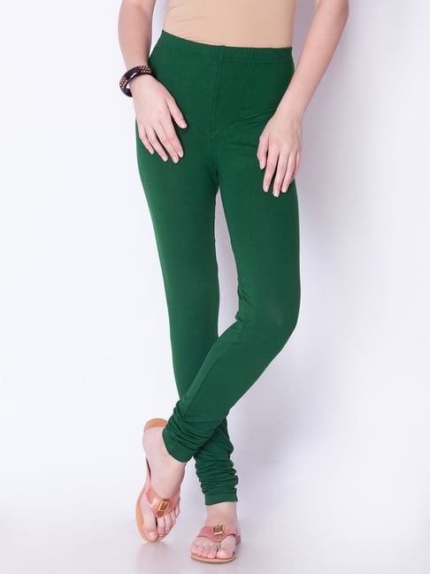 Women Ankle Length Leggings Light Green – De Moza