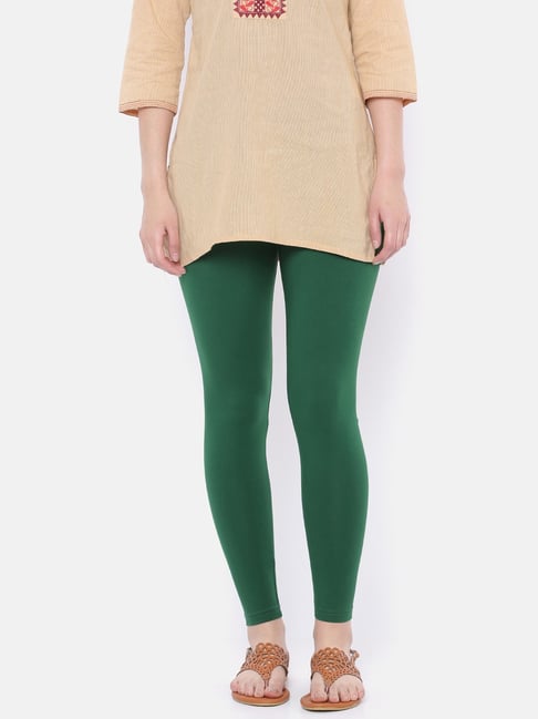 Buy Dollar Missy Green Cotton Leggings for Women's Online @ Tata CLiQ