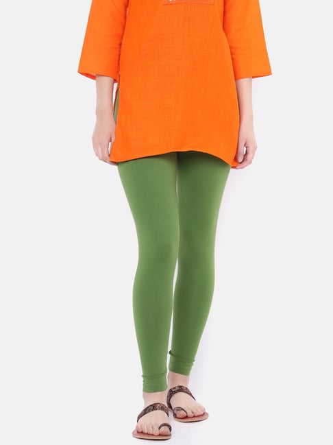 Buy Dollar Missy Parrot Green Cotton Leggings for Women Online @ Tata CLiQ