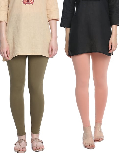 Buy Dollar Missy Pack Of 2 Slim Fit Ankle Length Leggings - Leggings for  Women 22862598 | Myntra