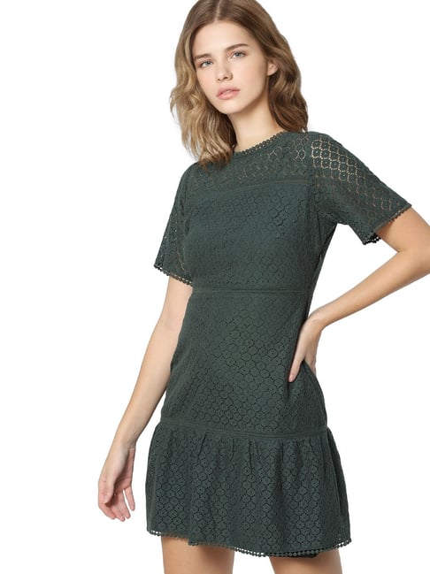 Only Green Lace Dress Price in India