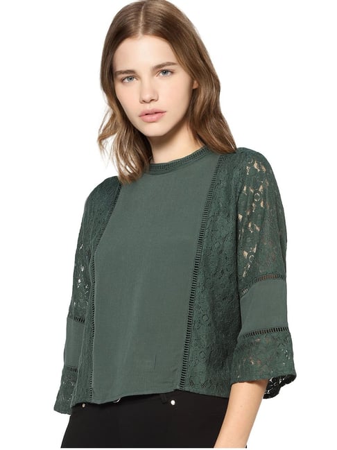 Only Green Lace Top