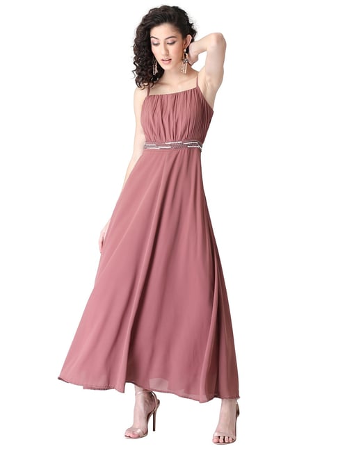 FabAlley Pink Maxi Dress Price in India