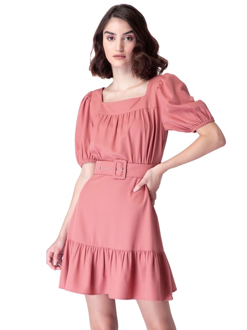 FabAlley Pink A-Line Dress Price in India