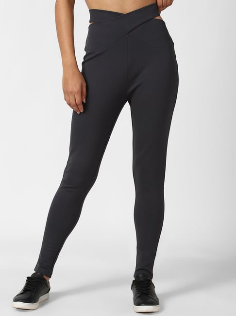 Forever 21 Dark Grey Mid Rise Leggings